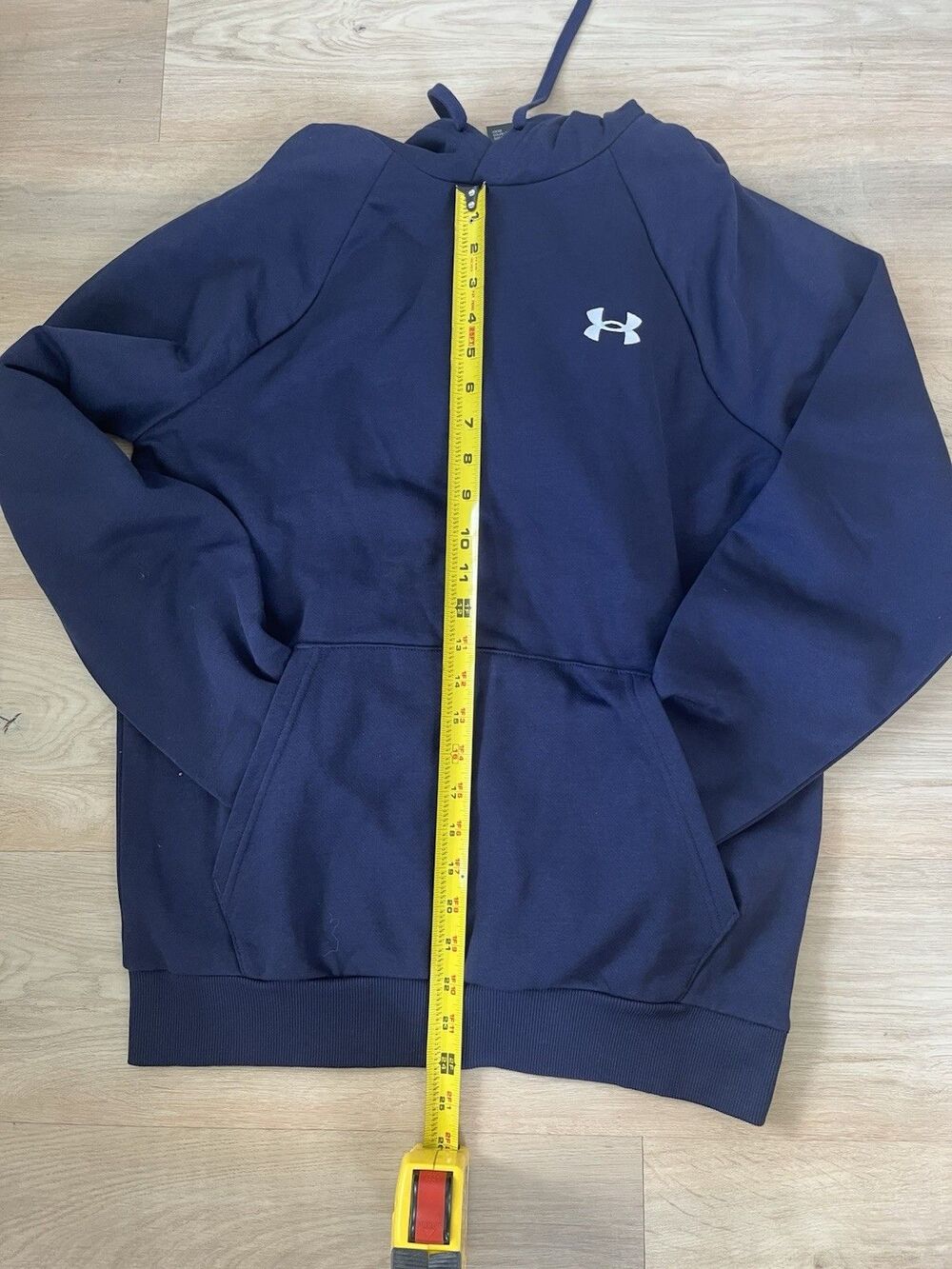Under Armour UA Rival Fleece Hoodie Men's Small Navy Blue Sweatshirt Pullover